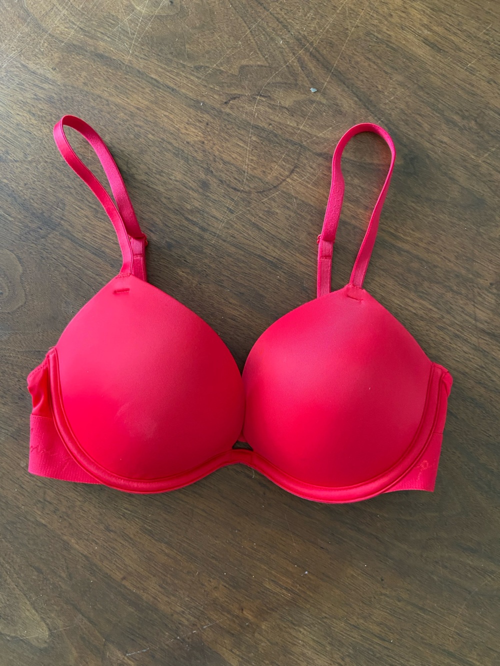 PINK Victoria's Secret Bright Red Molded Push-Up Bra